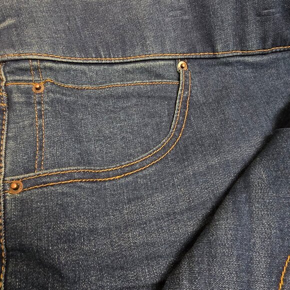 Terra & Sky Pull On Bermuda Stretch Denim Shorts High Rise Womens Plus 4X Blue - Picture 9 of 9